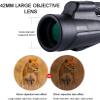 10x42 Waterproof Monocular Telescope with Mobile Phone Holder and Tripod - High-Definition Multi-Coated Lens for Camping, Travel, and Sightseeing view 2