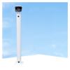 1.6 3.3 3.9 4.9 6.6ft Security Camera Pole with Universal Joint, Barrier Gate/Parking Lot Outdoor Surveillance Bracket, Black Gray White CCTV Pole(White,1m/39.4 in) view 1