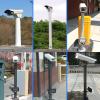 1.6 3.3 3.9 4.9 6.6ft Security Camera Pole with Universal Joint, Barrier Gate/Parking Lot Outdoor Surveillance Bracket, Black Gray White CCTV Pole(White,1m/39.4 in) view 2