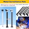 1.6 3.3 3.9 4.9 6.6ft Security Camera Pole with Universal Joint, Barrier Gate/Parking Lot Outdoor Surveillance Bracket, Black Gray White CCTV Pole(White,1m/39.4 in) view 4