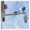 1.6 3 4 5 6.6ft Wall-Mount Security Camera Pole Outdoor, White Solar Panels/Camera Mounting Bracket Pole, Camera Mounting Pole Steel Pipe Dia 6cm(White-A,100cm/39.4 in) view 1
