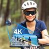 4K POV Sports Glasses with Camera, 120 Ultra Wide Angle HD Wearable Baseball Glasses with Camera, for Cycling, Baseball and Outdoors Activities (Blue,64G) view 2