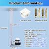 All-Weather Pole for Surveillance Camera Retractable, 360 Security Camera Mounting Bracket Extender Pole, Weatherproof Monitoring Poles, 13.8-118in(White-B,Max 118 1/10 in(3.0m)) view 2