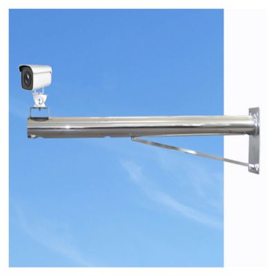 20 39 47 59 78.7in Wall-Mounted CCTV Pole Bracket Rustproof, Security Camera Mounting Bracket Extender Pole, Outdoor Surveillance Camera Holder Post(White-B,3.9 ft(1200mm))