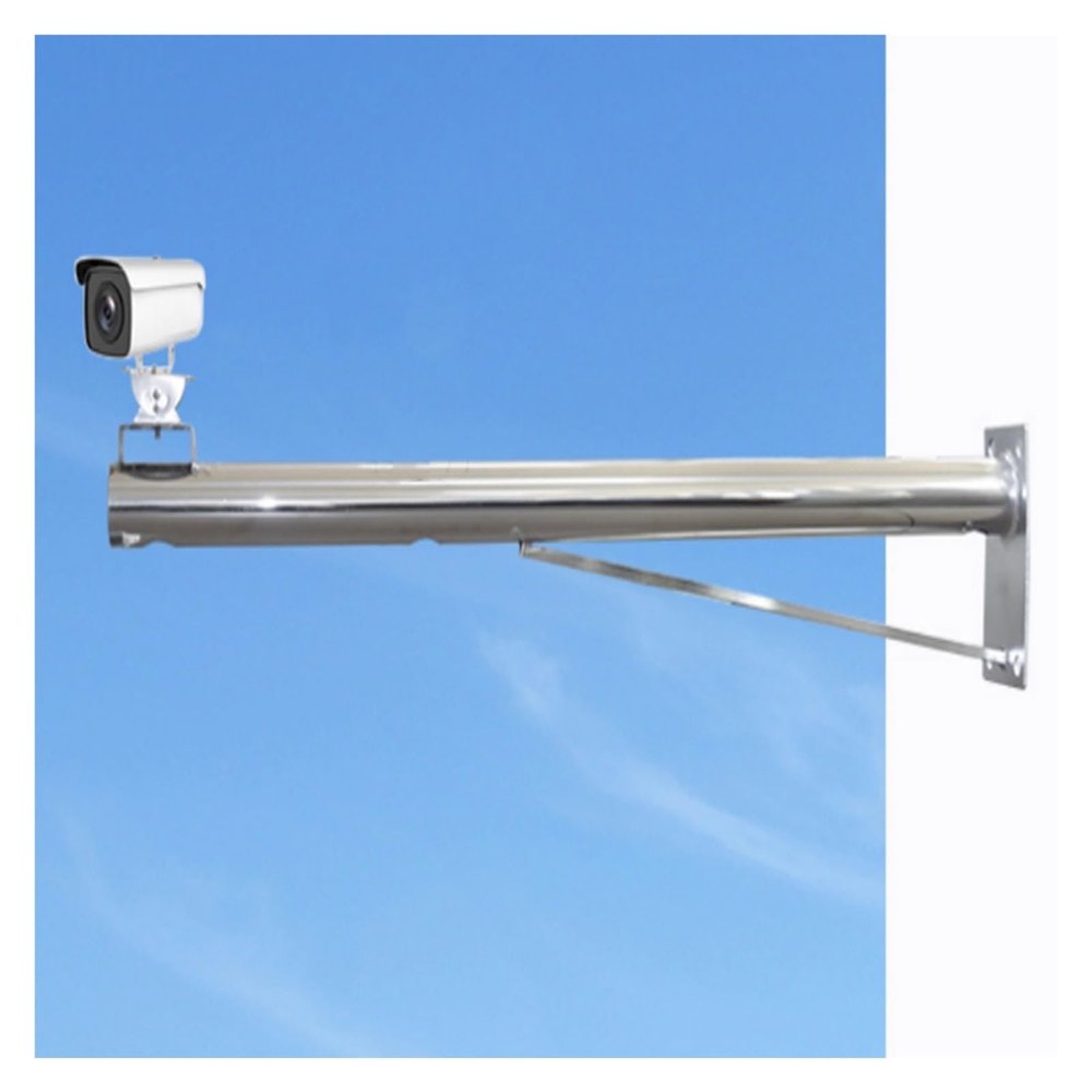 20 39 47 59 78.7in Wall-Mounted CCTV Pole Bracket Rustproof, Security Camera Mounting Bracket Extender Pole, Outdoor Surveillance Camera Holder Post(White-B,3.9 ft(1200mm))