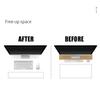 2-Tier Wooden Monitor Stand with Clear Acrylic Support Desktop Riser for Computer & TV White 60cm Multi-Media Ergonomic Elevation for Better Viewing view 2
