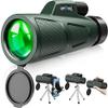 1255 HD Waterproof Monocular with FMC Lens and BAK4 Prism, Portable Dual-Focus with Smartphone Holder and Tripod for Bird Watching, Camping, and Hiking view 1