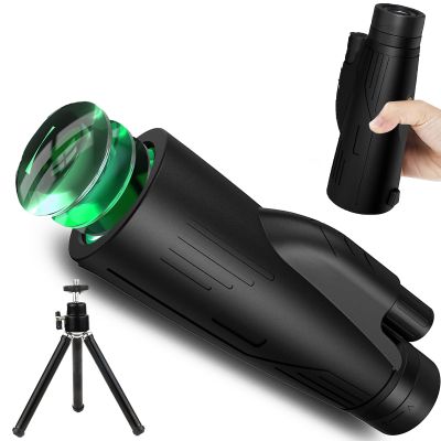 Adult Monocular Telescope with Tripod for Bird Watching, Camping, and Travel - Compact and Lightweight