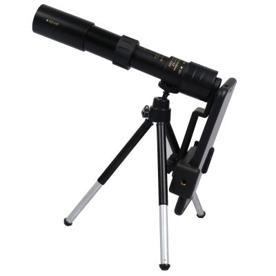 4K High Definition Monocular Telescope 10-300x40mm Zoom, Waterproof Telephoto Binocular for Bird Watching, Camping & Hiking - Includes Phone Clip & Tripod for Adults