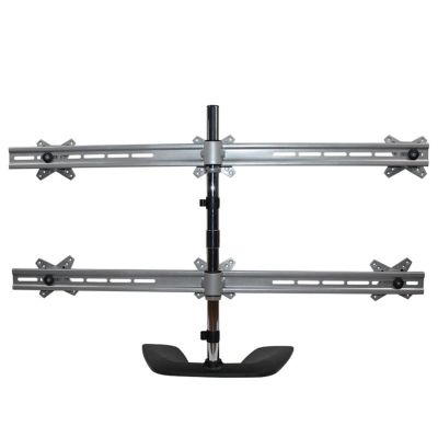 6 Monitor Mount, Height Adjustable Monitor Stand with U-Shaped Base, Computer Monitor Stand Fits 10-23 Inch Monitor, Holds 6 Screens