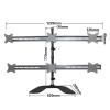 6 Monitor Mount, Height Adjustable Monitor Stand with U-Shaped Base, Computer Monitor Stand Fits 10-23 Inch Monitor, Holds 6 Screens view 3