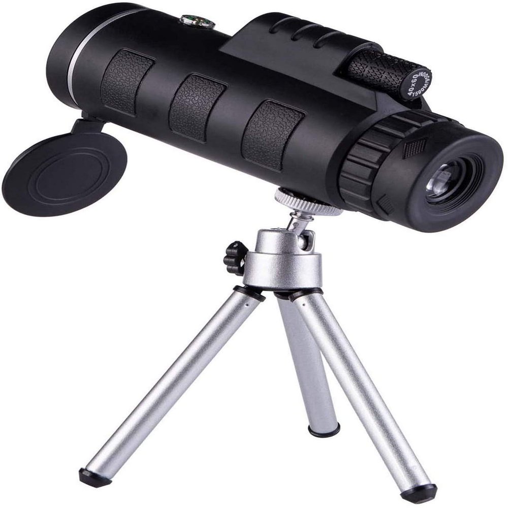 40x60 High Power Monocular Telescope - Compact Zoom Monocular with Smartphone Holder & Tripod, BAK4 Prism, FMC HD, Waterproof Design for Bird Watching & Camping
