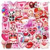 100PCS Pink Valentine Day Stickers,Cute Valentine Stickers for DIY Crafts,Scrapbook,Water Bottles,Laptops,Phone Cases for Valentine's Day Gifts & Decorations view 2