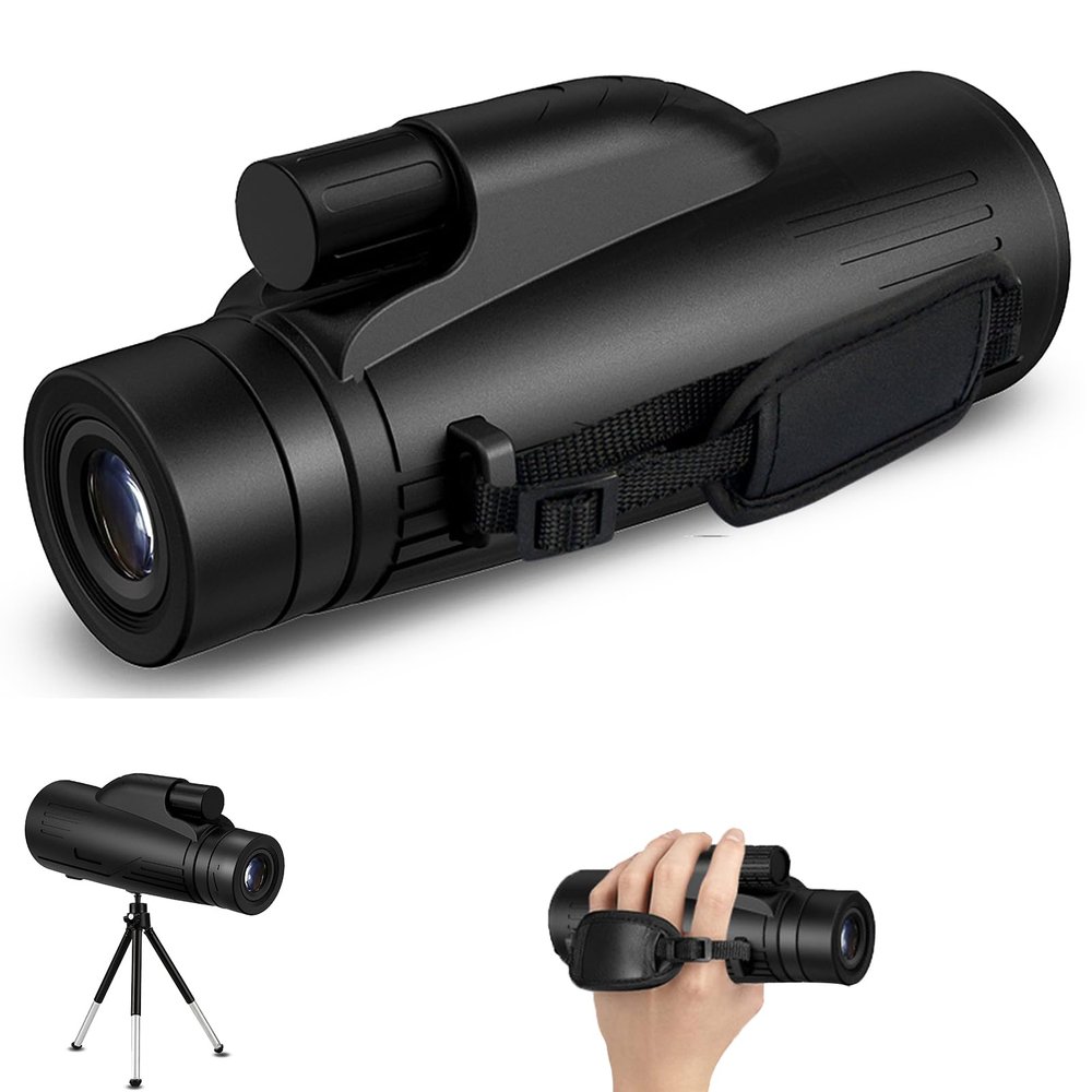 12x50 High Power Monocular Telescope for Adults and Kids, Large Field, BAK4 Prism and FMC Lens, Ideal for Bird Watching, Hiking, and Camping