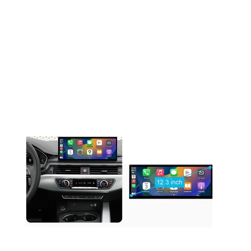 12.3'' Linux Touch Screen Car Multimedia Display Compatible for Audi A4 A5 2016-2019 Wireless CarPlay Android Auto Airplay Autolink(12.3 A4A5 MIB LHD)