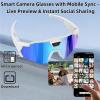4K Ultra HD Smart Sports Glasses with Camera | 2026 Upgrade Wearable POV Action Camera for Baseball, Cycling, Outdoor Recording & Adventure(Blue,64G) view 4
