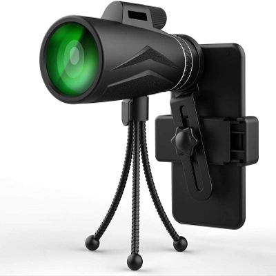 12x42 HD Monocular Telescope with BAK4 Prism Lens - Compact, Waterproof High-Power Optics for Bird Watching, Outdoor Travel, and Sightseeing