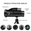 12x50 Monocular Telescope with Tripod and Mobile Phone Holder - High Magnification Waterproof BAK4 Prism for Adults - Perfect for Sightseeing, Concerts, and Travel view 2