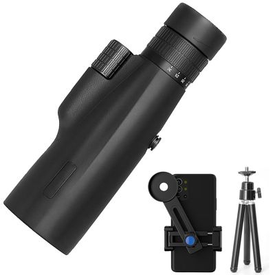 10X30 HD Monocular Telescope with Smartphone Mount - High Power BAK-4 Prism & FMC Lens for Bird Watching, Stargazing, Camping & Hiking