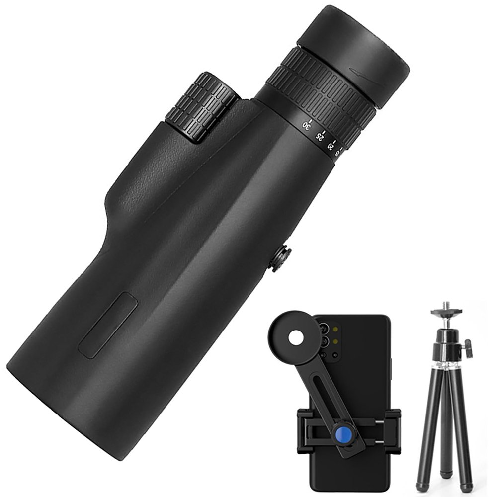 10X30 HD Monocular Telescope with Smartphone Mount - High Power BAK-4 Prism & FMC Lens for Bird Watching, Stargazing, Camping & Hiking