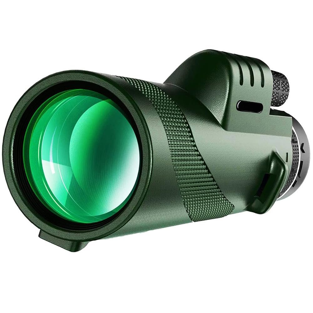 12x50 HD Monocular Telescope with Smartphone Adapter and Tripod - Lightweight High-Power Monocular for Bird Watching and Outdoor Adventures