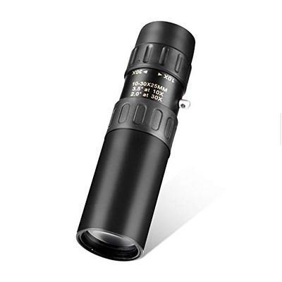 10-30x25 Zoom Binoculars - Compact Pocket Monocular Telescope for Hunting and Outdoor Adventures - Optical Prism Scope (No Tripod Required)