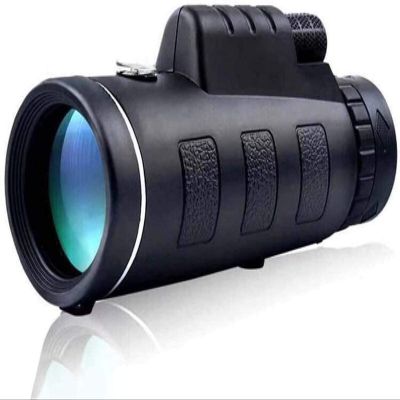 40X60 HD Monocular Telescope - High Power Night Vision with Coated Optical Glass Lens, Includes Phone Clip and Tripod, Perfect for Outdoor Adventures