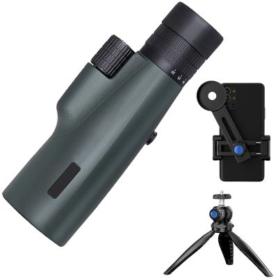 10X30 HD Monocular Telescope with Smartphone Holder - High Power BAK-4 Prism & FMC Lens for Bird Watching, Stargazing, Camping, and Hiking