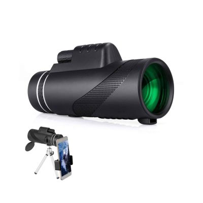 High Power 40x60 HD Monocular Telescope with Smartphone Holder & Tripod - Lightweight Handheld Telescope for Bird Watching & Hunting