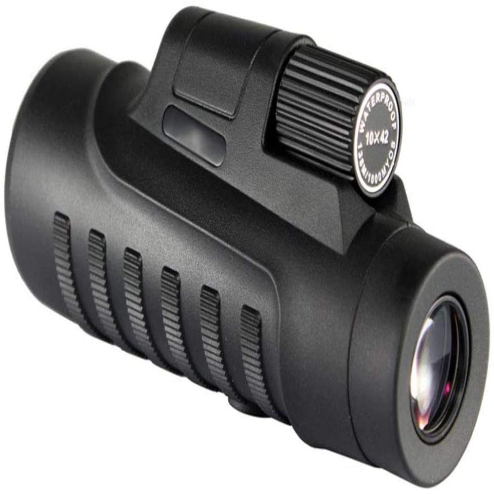 10x42 Monocular Telescope - Compact BAK4 Prism Lens, Portable Teles Monocular with Smartphone Adapter & Tripod for Outdoor Travel & Bird Watching