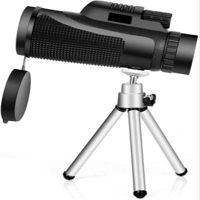 12x42 High Power Monocular Telescope - Waterproof BAK4 Prism Lens, Compact Design with Smartphone Adapter & Tripod - Ideal for Bird Watching and Outdoor Adventures