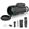 80x100 Waterproof High Power Monocular Telescope for Adults  4-Prism Design, Ideal for Wildlife Bird Watching, Camping, and Hiking, Includes Tripod & Adapter view 1