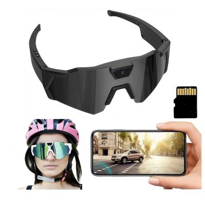 4K Ultra HD Smart Sports Glasses with Camera | 2026 Upgrade Wearable POV Action Camera for Baseball, Cycling, Outdoor Recording & Adventure(Black,128G)