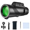 12X50 Monocular Telescope - Compact and Lightweight for Bird Watching and Hiking, 12x Magnification, Sleek Black Design view 2