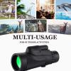 40x60 HD Monocular Telescope - Waterproof & Fogproof High Power Scope for Bird Watching with Compass, Smartphone Holder, and Tripod view 2
