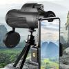 40x60 HD Monocular Telescope - Waterproof & Fogproof High Power Scope for Bird Watching with Compass, Smartphone Holder, and Tripod view 4