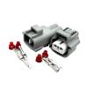 1 Set 2 Pin Automotive Harness Cable Plug Female Male Car Fog Lamp Turn Signal Wire Connector for 6189-0175(Orange) view 2