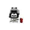 1 Set 2 Pin Automotive Harness Cable Plug Female Male Car Fog Lamp Turn Signal Wire Connector for 6189-0175(Orange) view 3