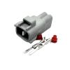 1 Set 2 Pin Automotive Harness Cable Plug Female Male Car Fog Lamp Turn Signal Wire Connector for 6189-0175(Orange) view 4