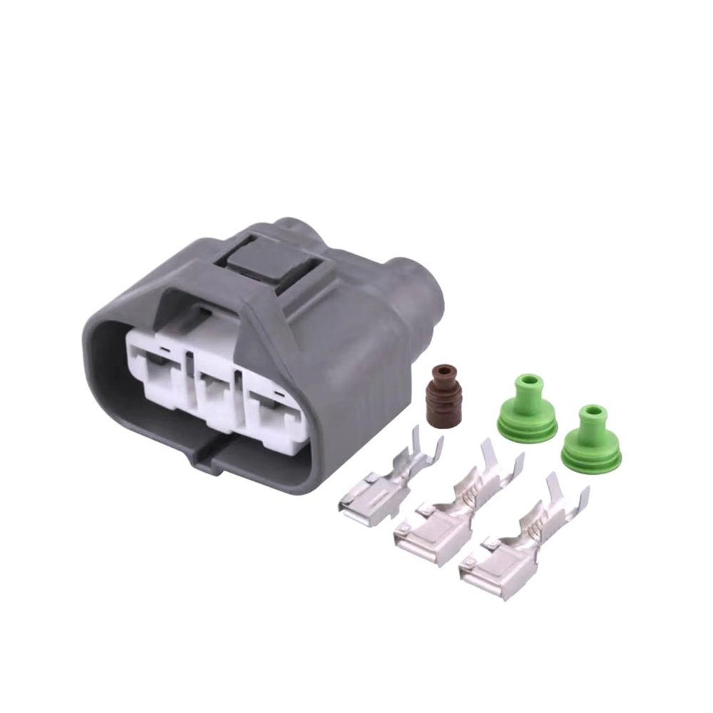1 Set Automotive Composite 3 Pin Electrical Connector Sheath Automotive Electronic Fan Motor Motor Plug 6189-0588(10 Sets)