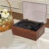 Zunate Vintage Bluetooth 5.1 CD Player with Dual Speakers, Retro Portable Stereo CD MP3 WMA Player with USB AUX Input and Remote, Wireless Home and Car Audio (Brown) view 3