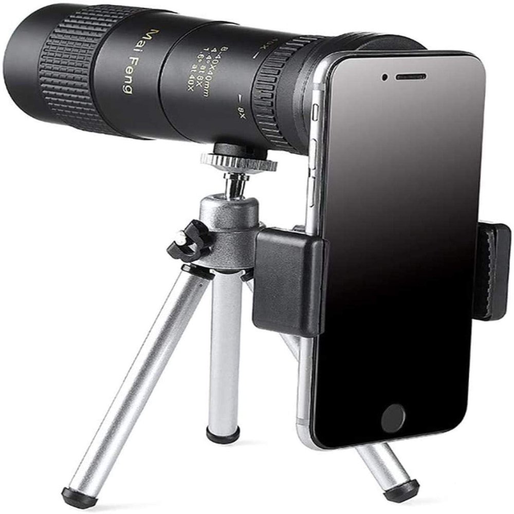 High Power 8-40x40 Monocular Telescope with Smartphone Adapter - Zoom Monocular for Adults, Perfect for Bird Watching and Outdoor Adventures