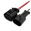 1 Set 2 Pin Car Front Wheel ABS Connector 3.5mm Male Female Plug Harness for 357973202 357973332(H) view 2