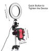 5.7in Dimmable LED Ring Light with Adjustable Tripod, Fill Light Phone Bracket Accessory, 11 Brightness Levels & 3 Light Modes, USB Powered for Live Streaming, Photography, Reading view 4