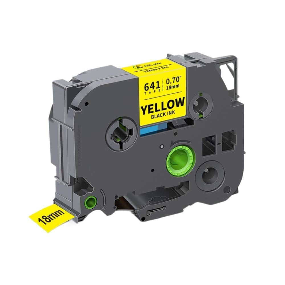 1PK TZe241 Tape 18mm Label Tape Replacement for Tze-241 141 441 541 641 Compatible with PT-E550W(Black on Yellow)