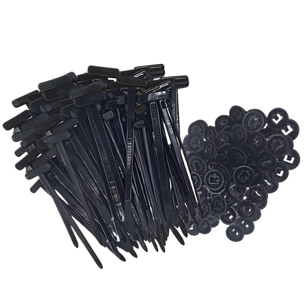 50Pcs Nylon Cable Tie Buckle Heavy Duty Self-Locking Nylon Zip Ties Holder Multipurpose Plastic Cable Ties Tool