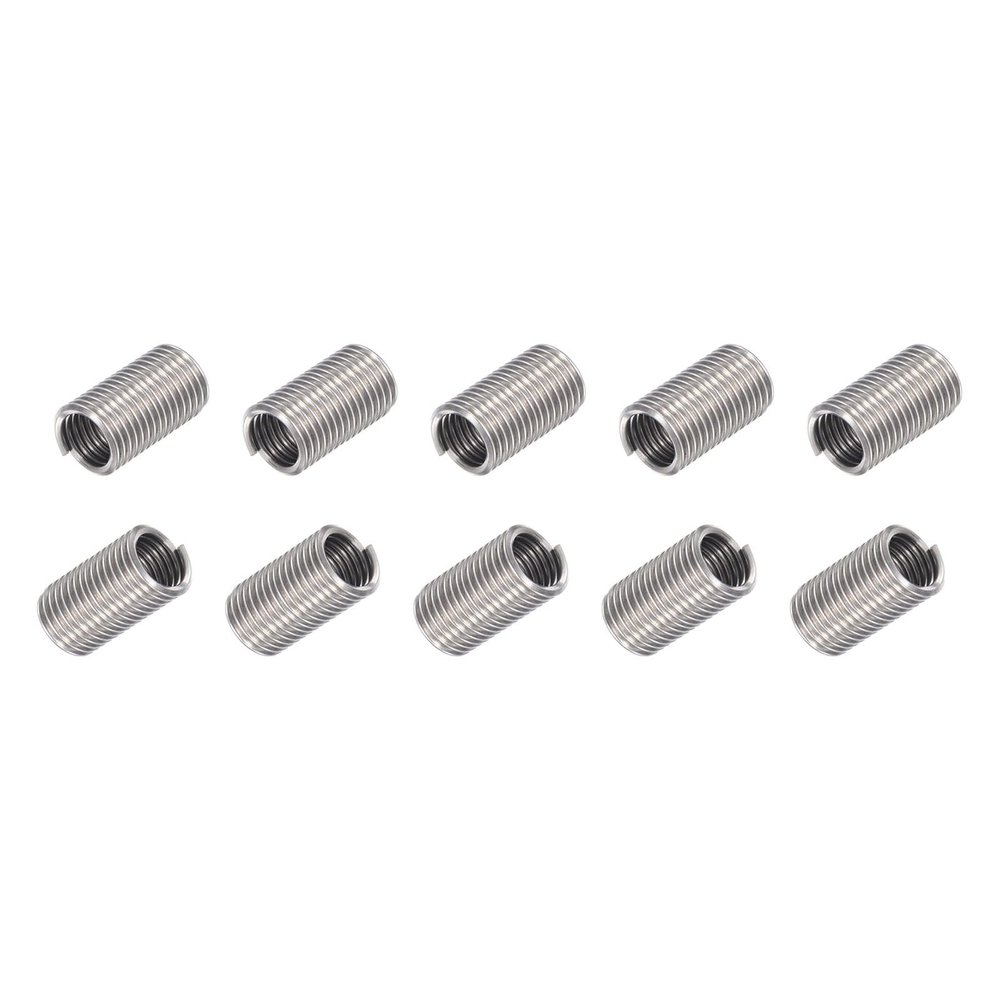 10 Pcs 3/8"-16 UNC Stainless Steel Wire Thread Inserts, Threaded Sleeves