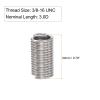 10 Pcs 3/8"-16 UNC Stainless Steel Wire Thread Inserts, Threaded Sleeves view 2