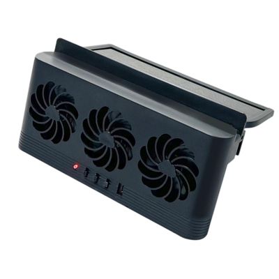 Car Window Fan Solar Power USB Driver Auto Window Fan for Cars Automotive Accessories Ventilation Cooling- Black