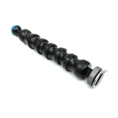 Flexible Underwater Camera Mount with Ball Head and Hot Shoe, 4/6/8/10 Joint Adjustable Light Arm for SCUBA and Snorkeling Photography(6 Joints)